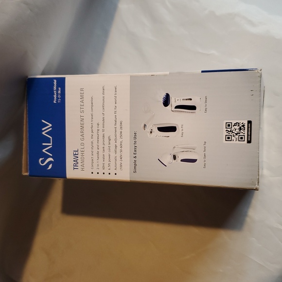 Salav Blue and White Handheld Garment Steamer - Picture 2 of 4